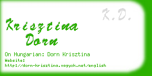 krisztina dorn business card